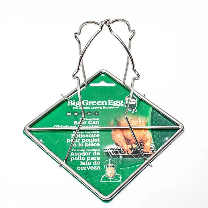 Folding Stainless Steel Beer Can Chicken Roaster packaged
