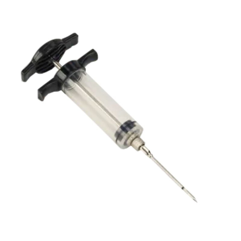 Gray Plastic Marinade Injector with Stainless Steel Needle