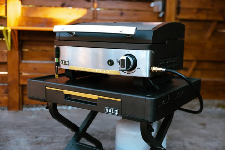 Halo Elite1B Outdoor Griddle on Halo cart