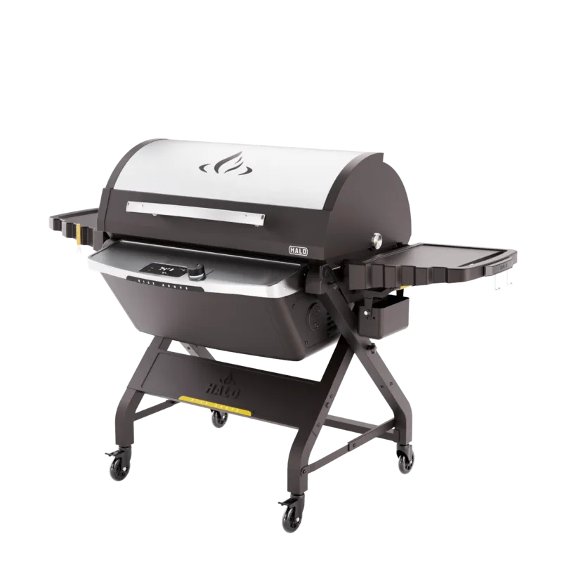 Halo Prime 1500 Pellet Grill closed lid