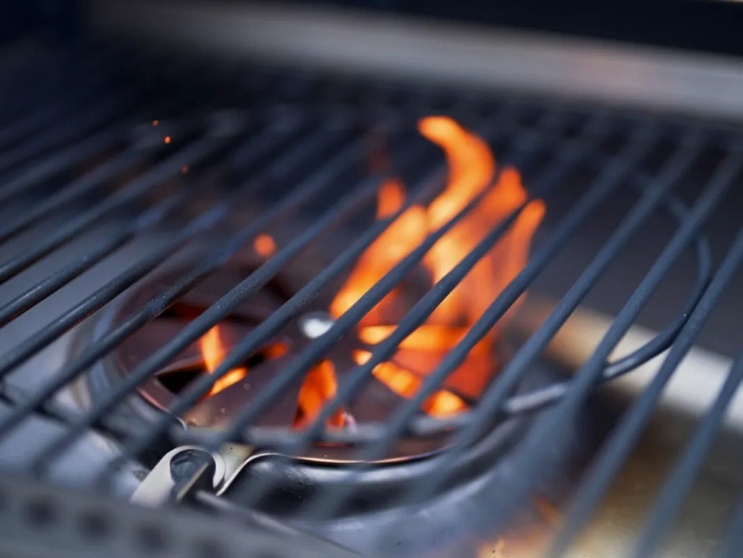 Halo Prime 300 Pellet Grill burner flaming