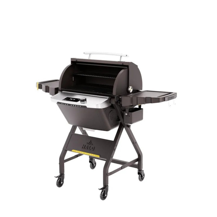 Halo Prime 550 Pellet Grill open lid