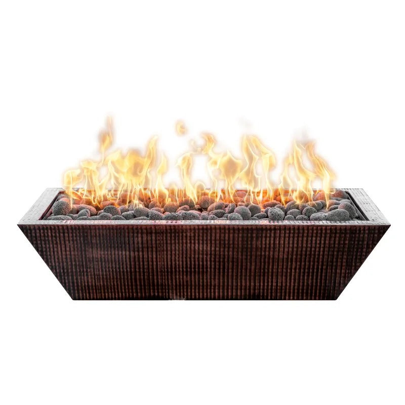 Maya linear fire bowl copper