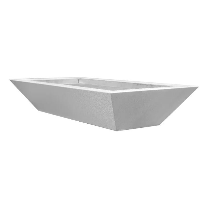 Maya linear fire bowl white powder coat