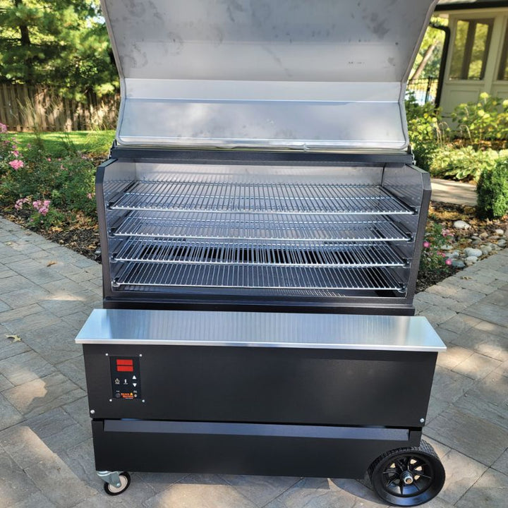 Myron Mixon Barq 3600 wood pellet grill front grills