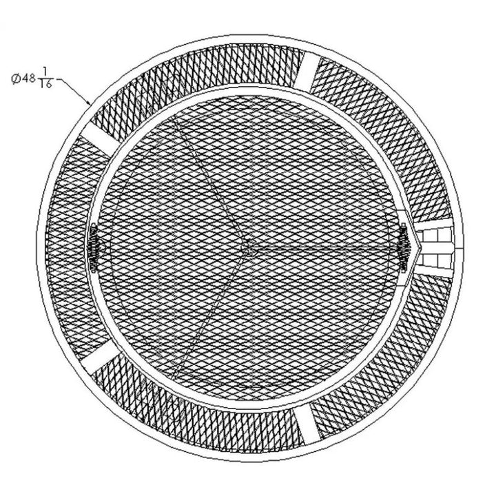 Old Country BBQ Pits 36 inch fire pit drawing 1
