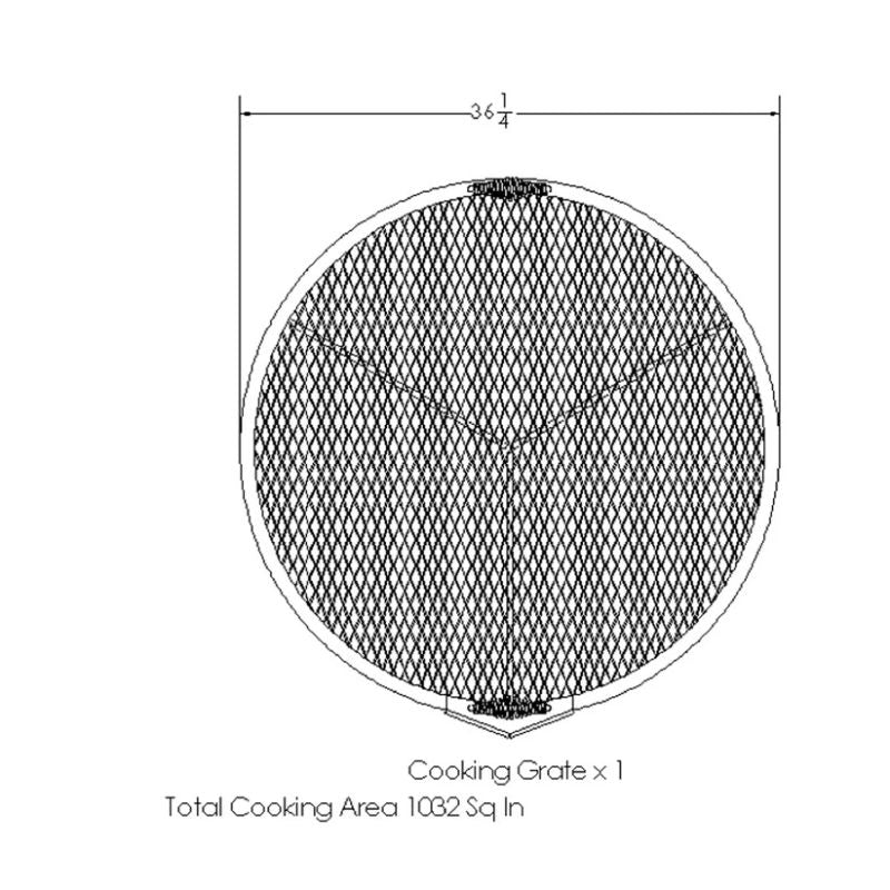 Old Country BBQ Pits 36 inch fire pit drawing grate