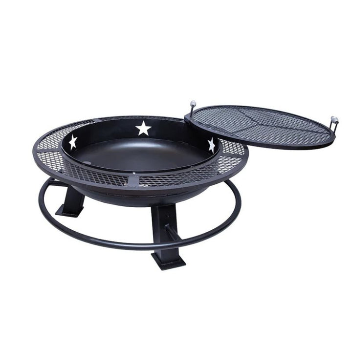 Old Country BBQ Pits 36 inch fire pit grate to the side