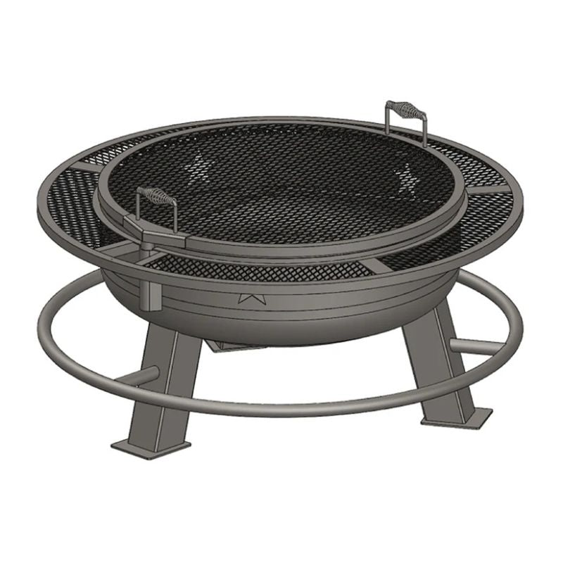 Old Country BBQ Pits 36 inch fire pit sketch