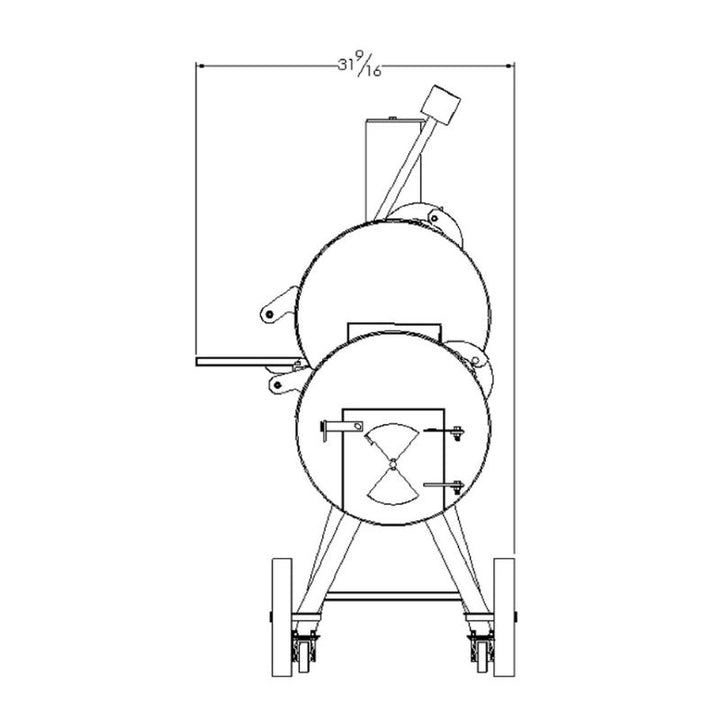 Old Country BBQ Pits Brazos DLX Smoker drawing 1