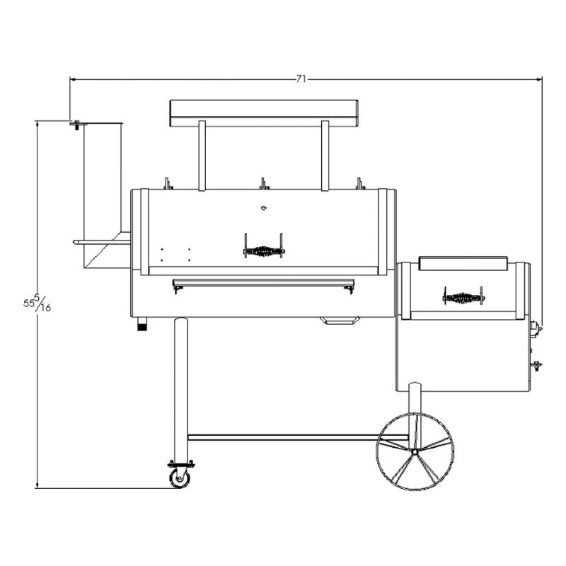 Old Country BBQ Pits Brazos DLX Smoker drawing 2