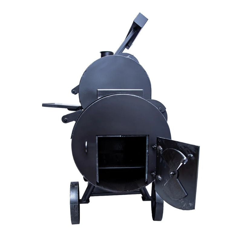 Old Country BBQ Pits Brazos DLX Smoker firebox open