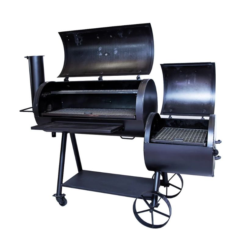 Old Country BBQ Pits Brazos Smoker lid open