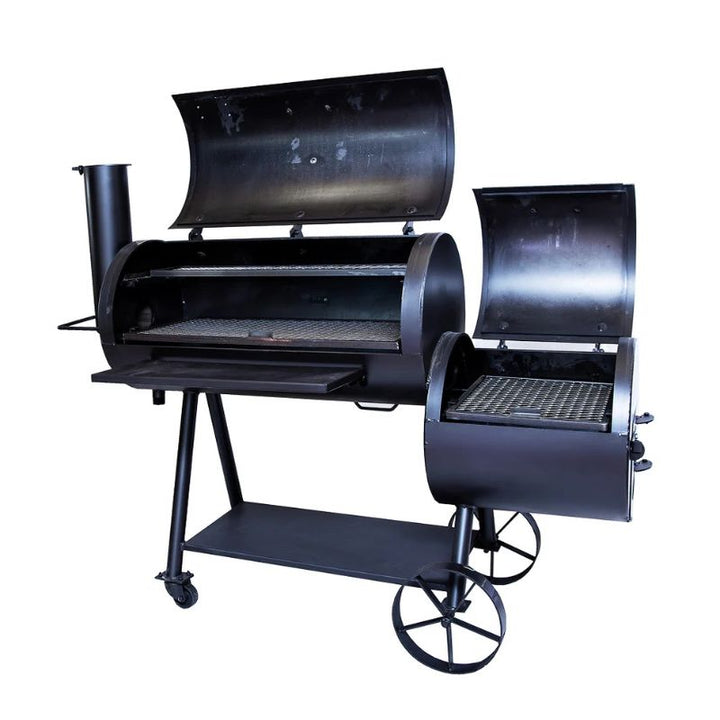 Old Country BBQ Pits Brazos Smoker lid open