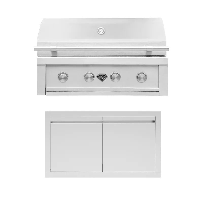 The Outdoor Plus Diamond Signature Outdoor Kitchen Collection 1 with 36" Diamond Grill.