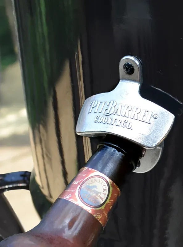 Pit Barrel Cooker Bottle Opener opening beer