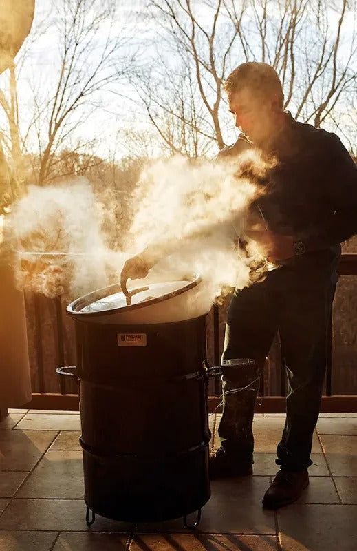 Pit Barrel Cooker Co Classic 18.5 inch checking supper