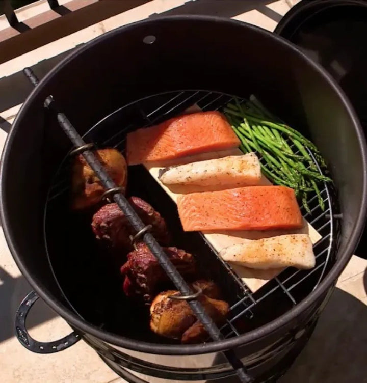 Pit Barrel Cooker Co Classic 18.5 inch cooking beef chicken fish
