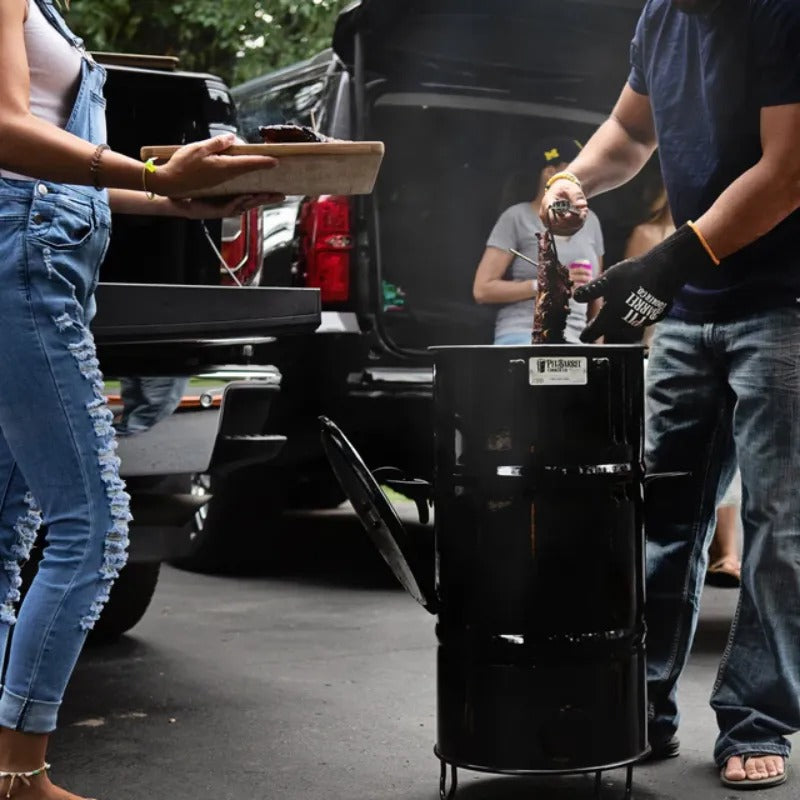 Pit Barrel Cooker Co Junior 14 inch tailgating with friends