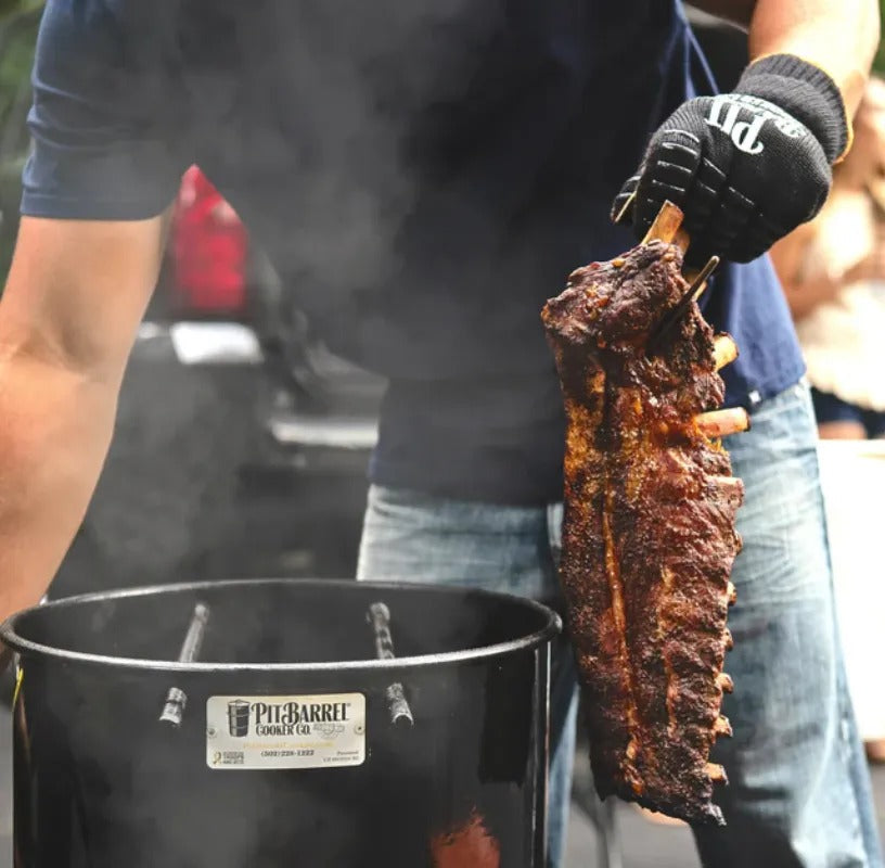 Pit Barrel Cooker Co Junior 14 inch tailgating ribs