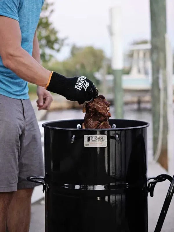 Pit Barrel Cooker Gloves Pit Grips pulling hot food
