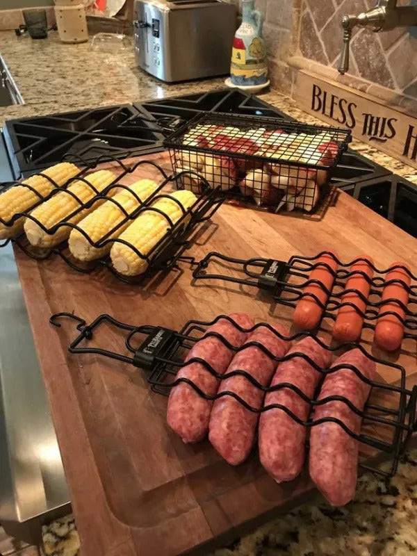 Pit Barrel Cooker Hanging Tools on cutting board