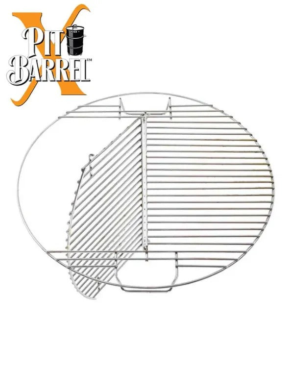 Pit Barrel Cooker Hinged Grate with logo