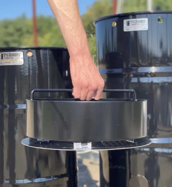 Pit Barrel Cooker PBC ash pan in hand