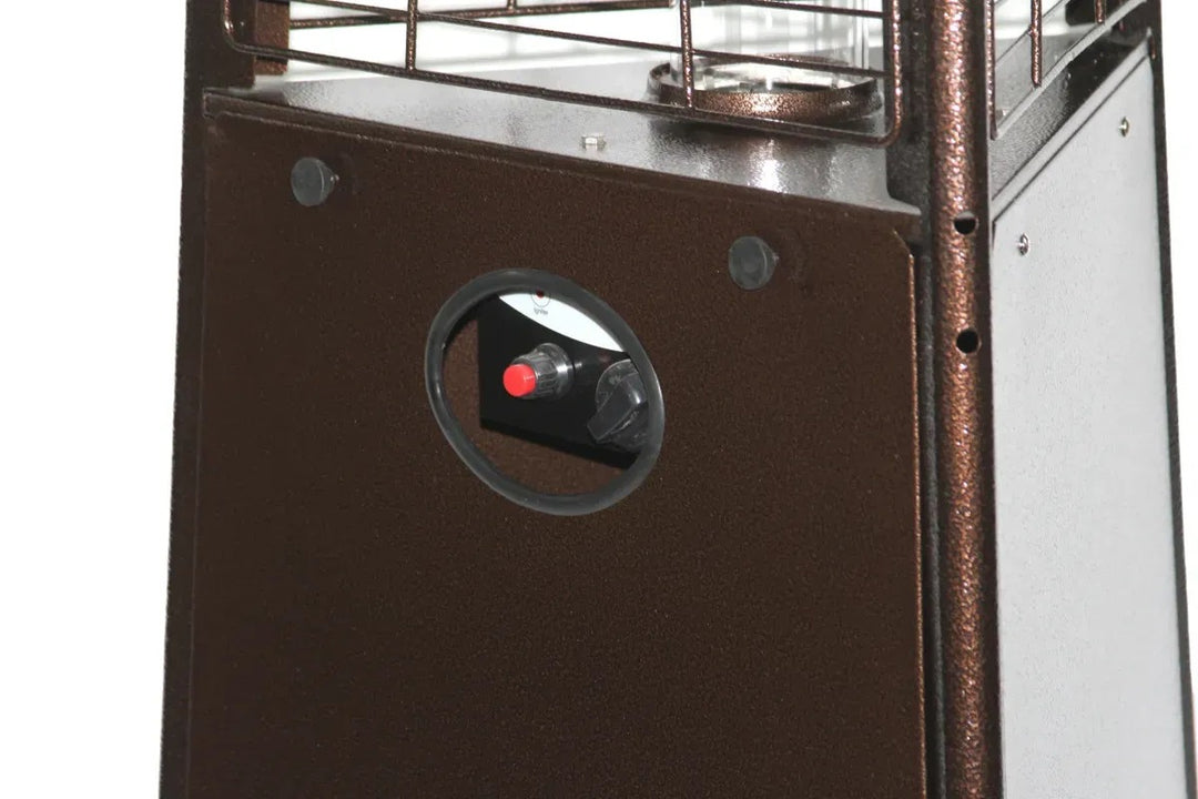 RADtec Pyramid Flame Propane Patio Heater Antique Bronze controls