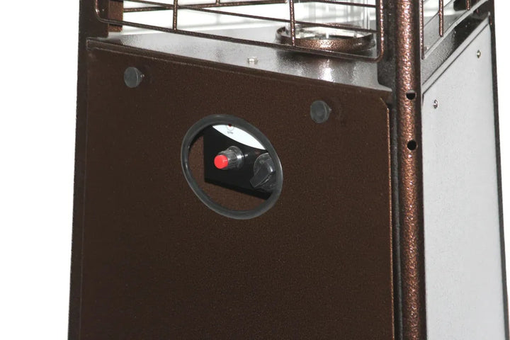 RADtec Pyramid Flame Propane Patio Heater Antique Bronze controls