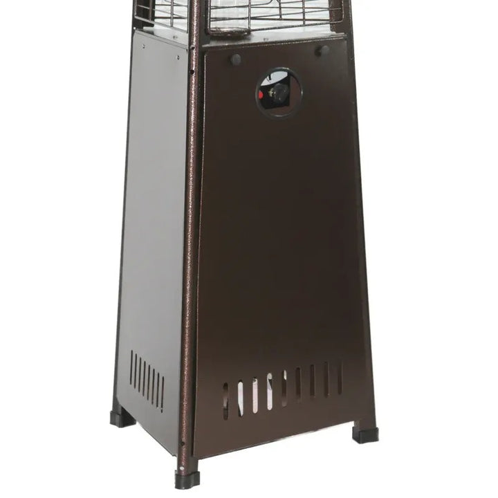 RADtec Pyramid Flame Propane Patio Heater Antique Bronze front base