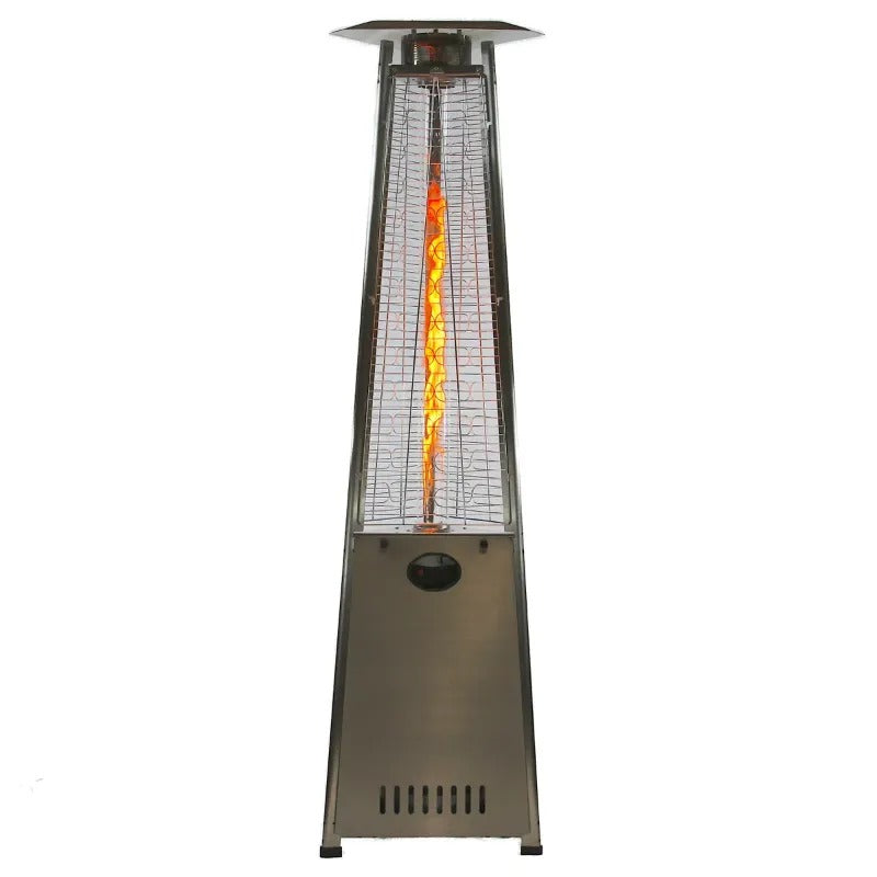 RADtec Pyramid Flame Propane Patio  Heater Stainless Steel full view