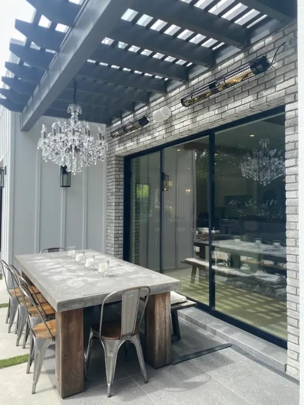 RADtec Torrid Series Patio Heaters outdoor eating area