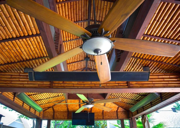 Radtec E-series patio heaters ceiling mounted