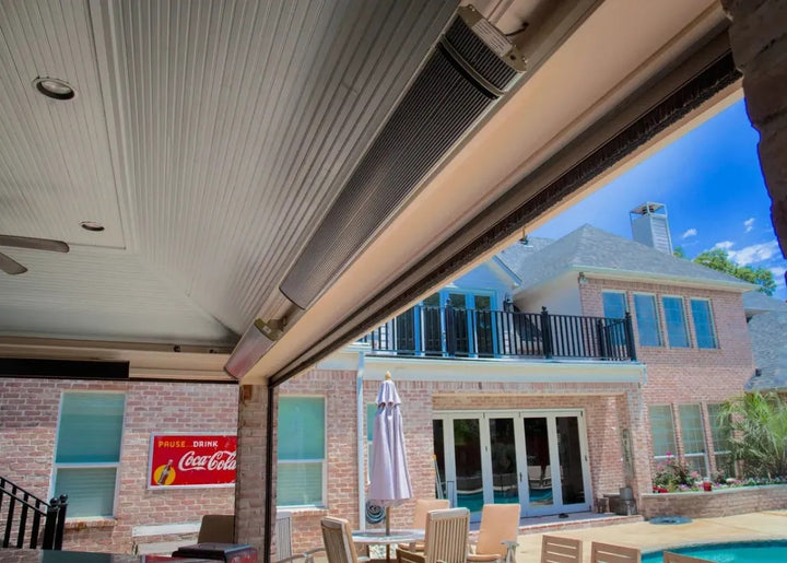 Radtec E-series patio heaters pool area