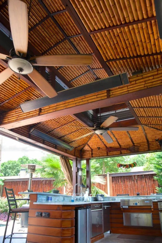 Radtec E-series patio heaters tropical cabana