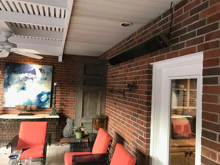 Radtec E-series patio heaters wall mounted