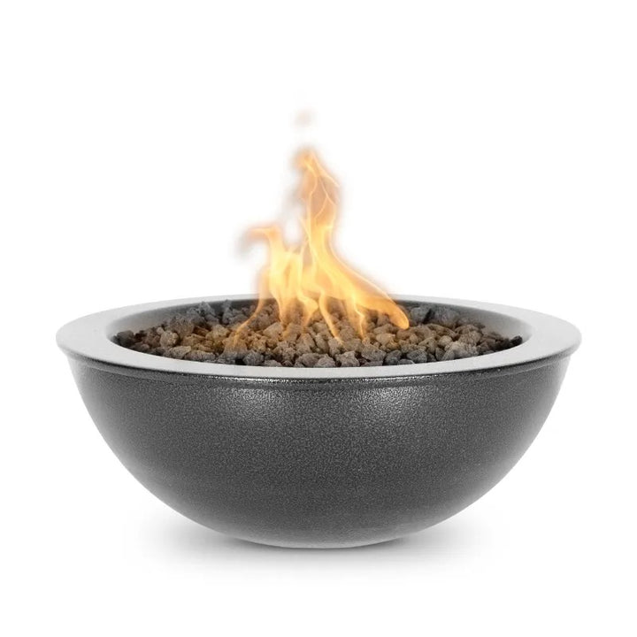 Sedona fire bowl silver vein powder coated 