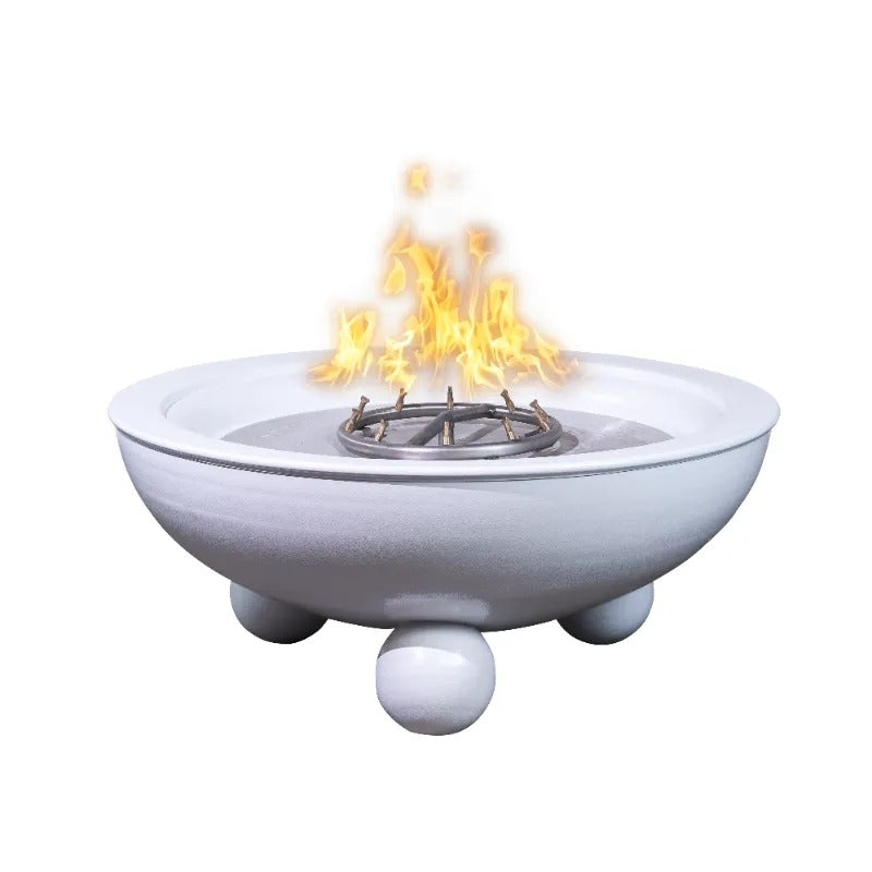 Sedona fire bowl with round legs with bullet burners