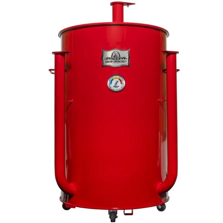 Sizzle 55 Gallon Gateway Drum Smoker Red Front