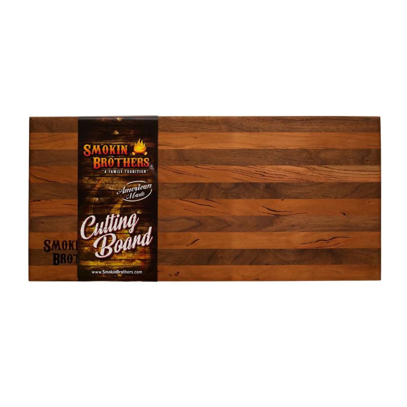 Smokin Brothers Cutting Board with label
