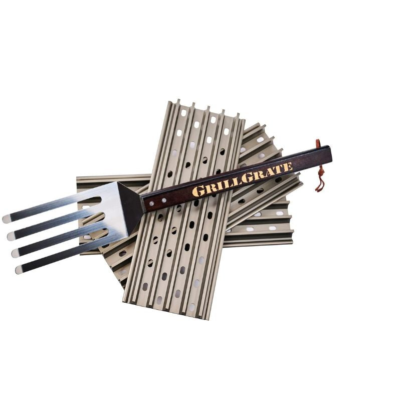 Smokin Brothers GrillGrate pieces and tool