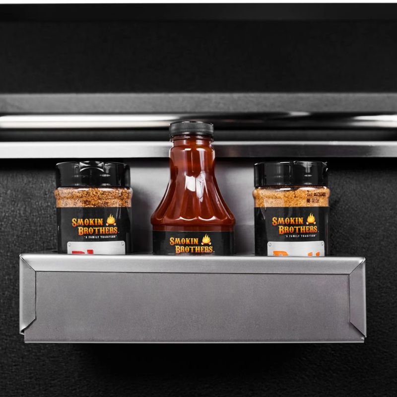 Smokin Brothers Sauce and rub holder front view