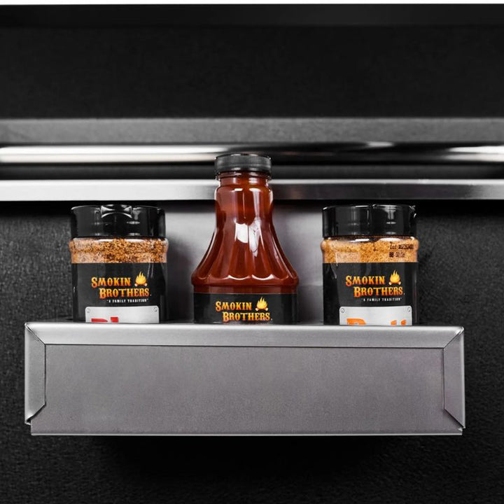 Smokin Brothers Sauce and rub holder front view