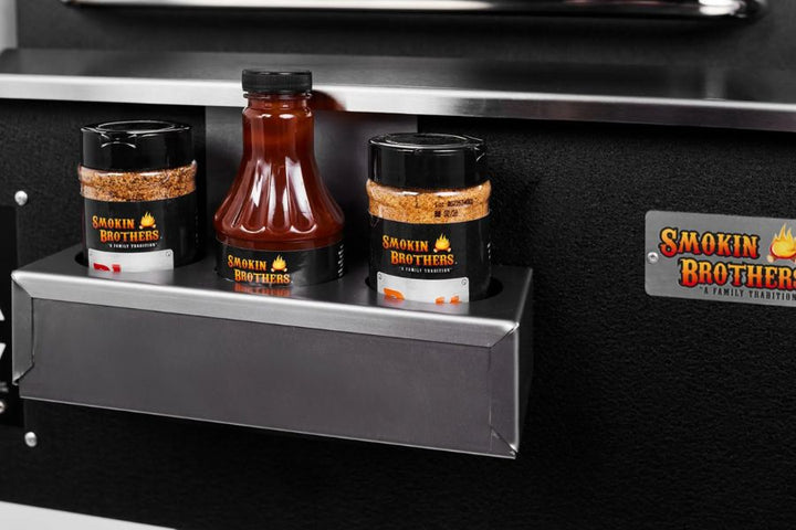 Smokin Brothers Sauce and rub holder side view