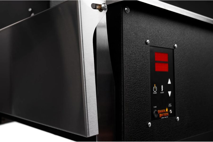Stainless Steel Side Shelf Premier And Premier Plus Models beside controller