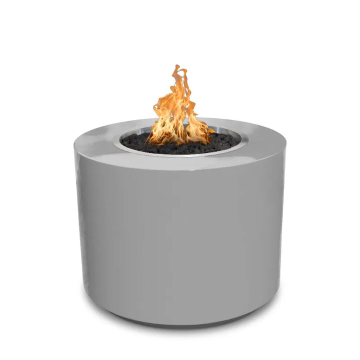 The Outdoor Plus Beverly fire pit powder coated pewter 30 inch