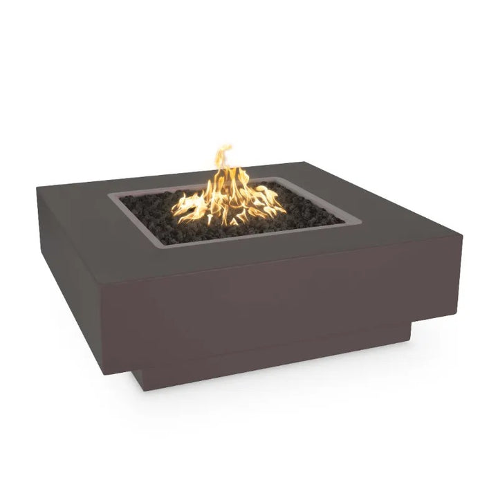 The Outdoor Plus Cabo Square Fire Pit java powder coated