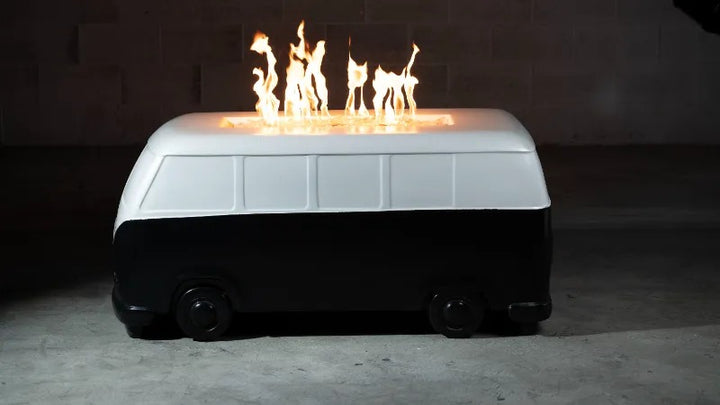 The Outdoor Plus Classic Bus Fire Pit side view