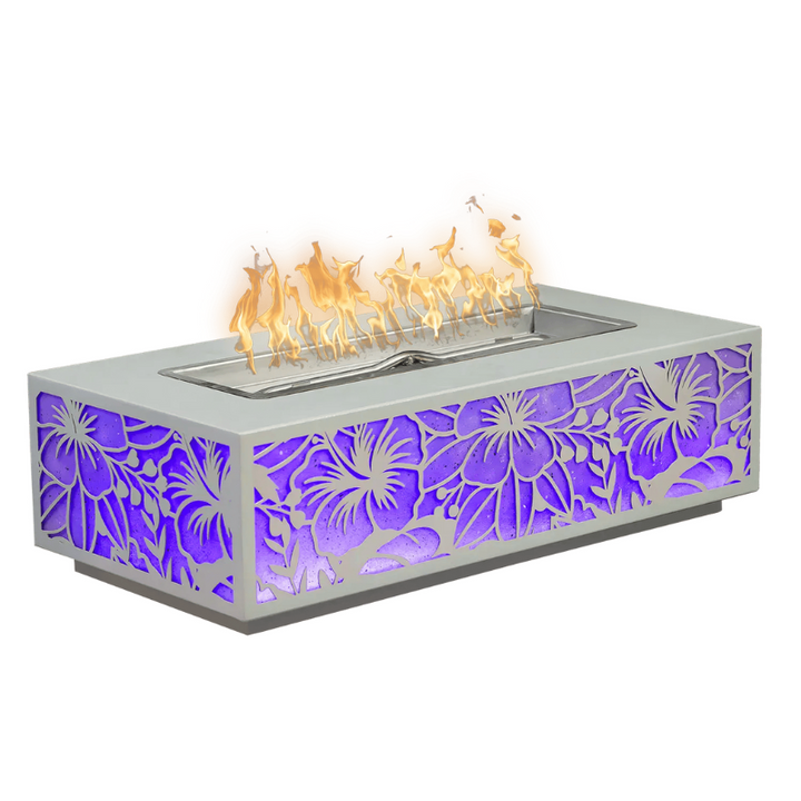 The Outdoor Plus Coronado LED fire pit purple
